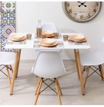 Mesa de Comedor o Cocina de 120 cm Lacada Blanca 76x120x80 Cm – Alta Resistencia y Durabilidad