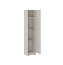 Mueble multiusos Armario Auxiliar Multiusos Color Beige – 1 Puerta, 4 Baldas, 37x180x35 cm – Madera Práctico y Funcional.
